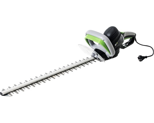 Elektrische heggenschaar met beschermkap en stroomkabel