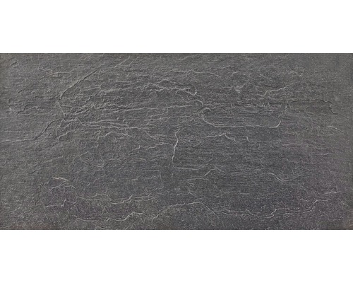 Wand- en vloertegel Cliff zwart 30x60 cm