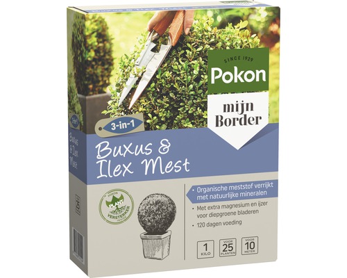 Pokon buxus en hulst meststof verpakking
