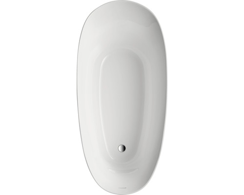 Vrijstaand ligbad van sanitairacryl, ovale vorm