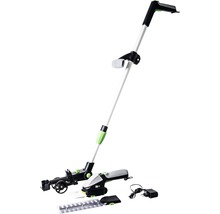 Accu grasschaar met telescopische steel, accu, oplader en messen