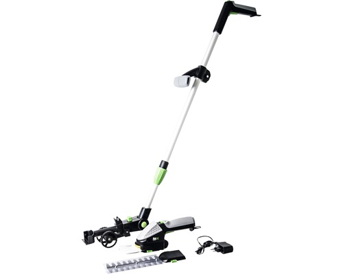 Accu grasschaar met telescopische steel, accu, oplader en messen