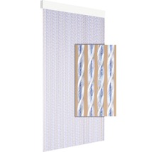 Decoratief draadgordijn met detailopname van de gedraaide draden