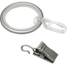 GARDINIA Kira gordijnringen met haken zilver ø 19 mm 10 stuks