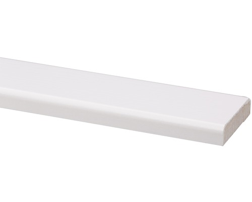 Koplat recht grenen gelakt (l x b x d) 2700 x 45 x 12 mm Wit gelakte houten plint