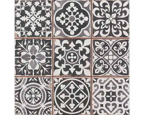 Wand- en vloertegel Faenza-N zwart 33x33 cm