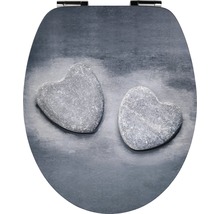 Toiletdeksel met stenen harten