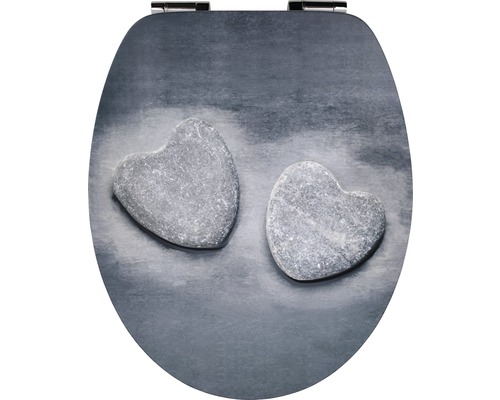 FORM & STYLE Wc-bril Stone heart met quick-release en softclose