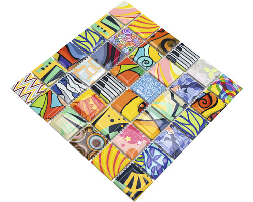 Mozaïektegels met verschillende patronen