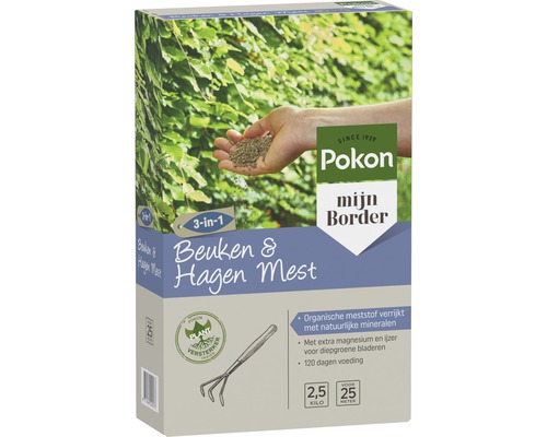 Verpakking Pokon beuken- en hagenmest 2,5 kg