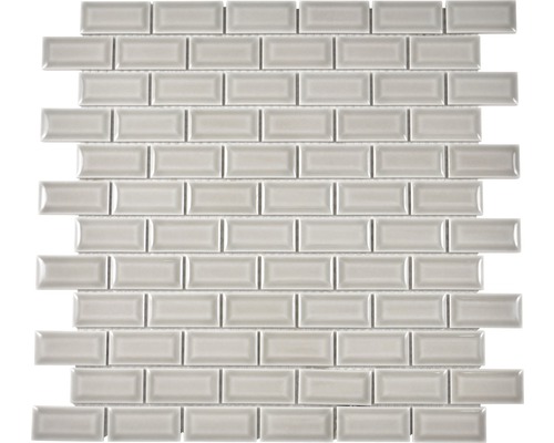 Mozaïektegel keramisch CBC102 bricks uni grijs 30x30 cm