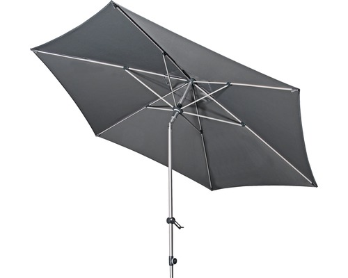 Rechthoekige parasol met zilverkleurig frame