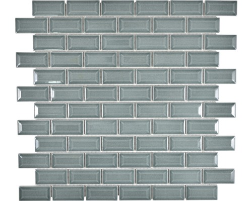 Mozaïektegel keramisch CBP 106 bricks uni petrol 30x30 cm Mozaïekmat met rechthoekige keramische tegels
