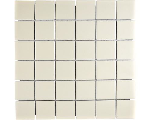 Mozaïektegel keramisch CD 262 uni beige glans 30x30 cm Vierkant mozaïek van keramische tegels
