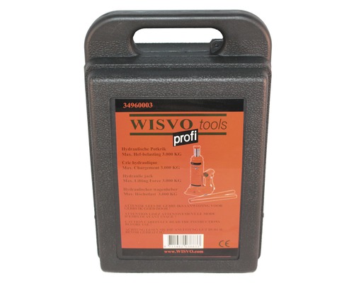 WISVO gereedschapskoffer met hydraulische krik tot 3000 kilogram hefvermogen