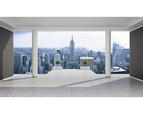 Fotobehang vlies New York City skyline 312x219 cm