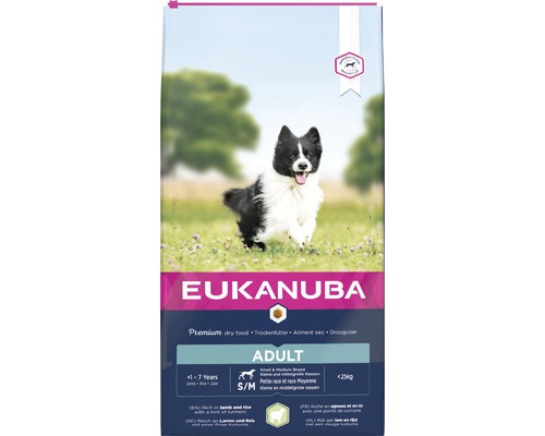 EUKANUBA Hondenvoer Dog Adult SM - medium lam & rijst 12 kg Eukanuba Adult droogvoer voor kleine en middelgrote rassen