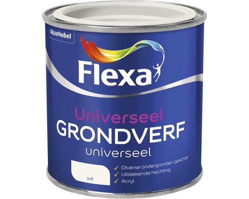 FLEXA Grondverf universeel acryl wit 250 ml Flexa Universele grondverf in een blik