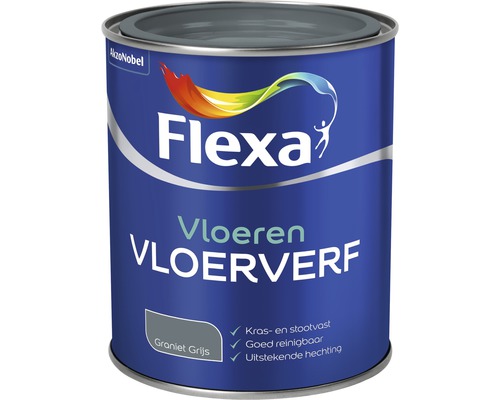 FLEXA Vloerverf graniet grijs 750 ml