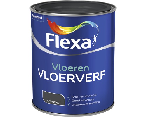FLEXA Vloerverf antraciet 750 ml