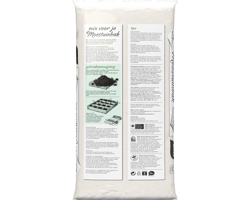 Zak met aarde voor verhoogde tuinbedden