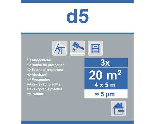 Multifunctioneel afdekzeil 4 x 5m 60 m² transparant 3 stuks