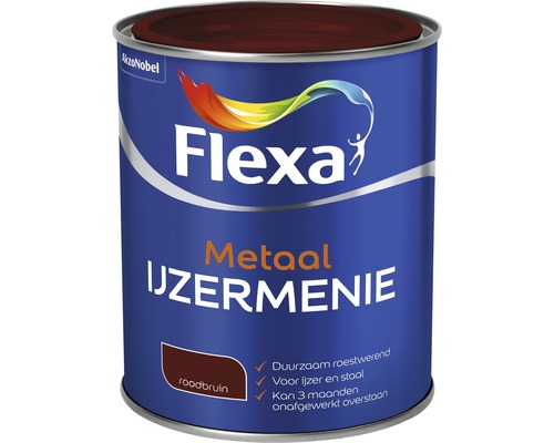 FLEXA Metaal ijzermenie roodbruin 750 ml