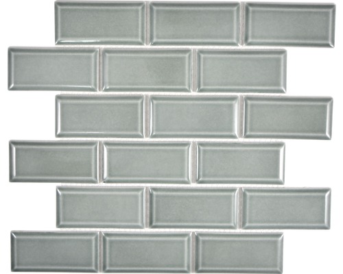 Mozaïektegel keramisch CG M05P metro uni petrol 29,56x29,1 cm Rechthoekige tegels in metselwerk look