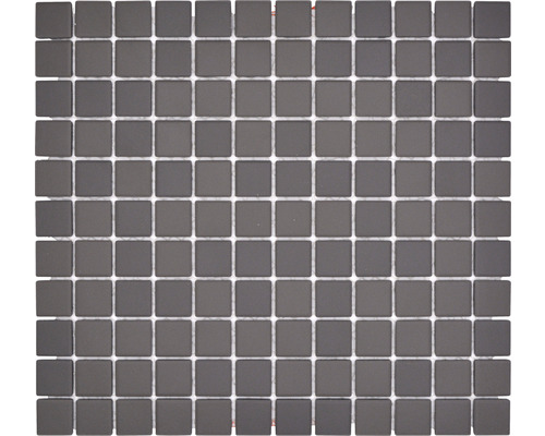 Mozaïektegel keramisch CU 050 bruin 32,7x30,2 cm antislip Mozaïektegel met vierkante, grijze glastegels