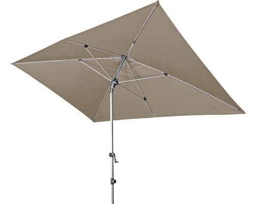 Rechthoekige parasol met metalen frame voor de tuin
