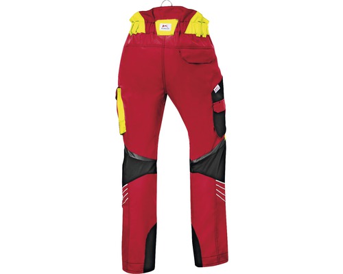 Werkbroek in rood met zakken
