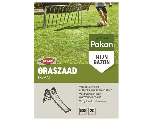 POKON Graszaad inzaai Sport- en speelgras 500 gr 25 m2 Pokon Mijn Gazon graszaad om in te zaaien