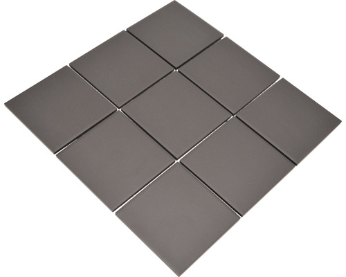Mozaïektegel keramisch CU 922 zwart 29,25x29,25 cm antislip Vierkante grijze mozaïektegels, geschikt voor wand- en vloerbedekking