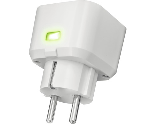 Wit WLAN-stopcontact met contourstekker en bedrijfsindicator