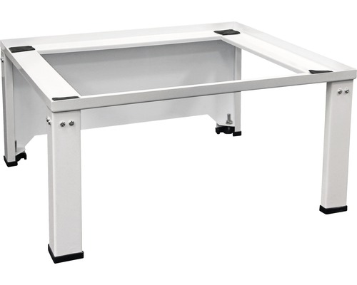 Wasmachineverhoger en drogerverhoger 610x550x300 mm wit max. belasting 150 kg. Wasmachineframe van metaal met vier poten