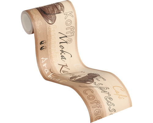 Behangrand met koffiemotief