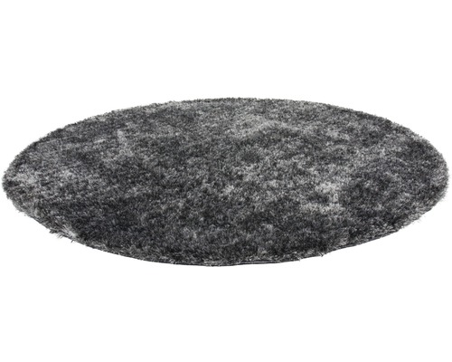 Rond, grijs shaggy tapijt