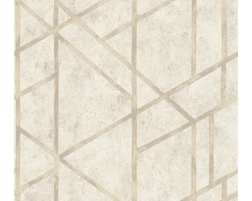 A.S. CRÉATION Vliesbehang 36928-4 Metropolitan Stories grafisch beige Behang met geometrische lijnen op een gestructureerde achtergrond