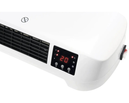 Elektrische wandkachel met digitale temperatuurweergave