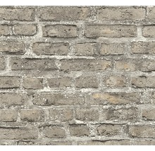 Behang met baksteenmotief