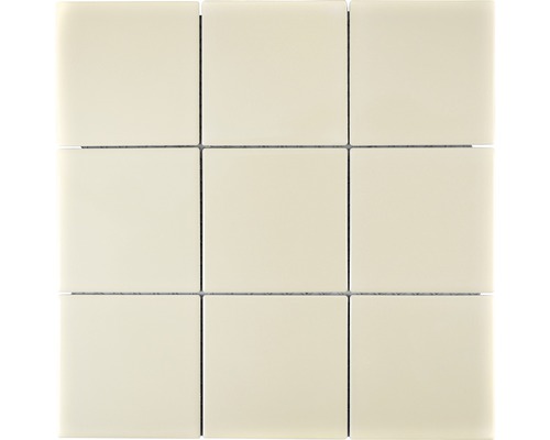 Mozaïektegel keramisch CQ 130 uni beige glans 30x30 cm