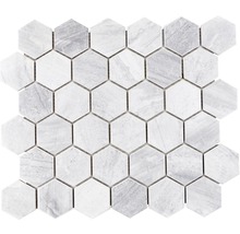 Mozaïektegel keramisch CTR HX21GM hexagon grijs mat 32,5x28,1 cm-thumb-0
