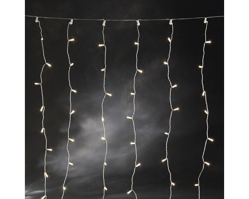 KONSTSMIDE Kerstverlichting LED lichtgordijn ijsregen micro 160 lampjes warmwit 2 m Lichtgordijn met ledlampjes voor gebruik binnenshuis