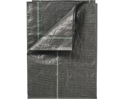 NATURE Worteldoek zwart 100 g/m² 5,20x5 m Zwart worteldoek met markeringsstrepen