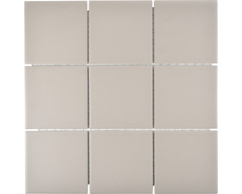 Mozaïektegel keramisch CU 902 uni grijs 29,3x29,3 cm antislip Vierkante mozaïektegel van keramiek