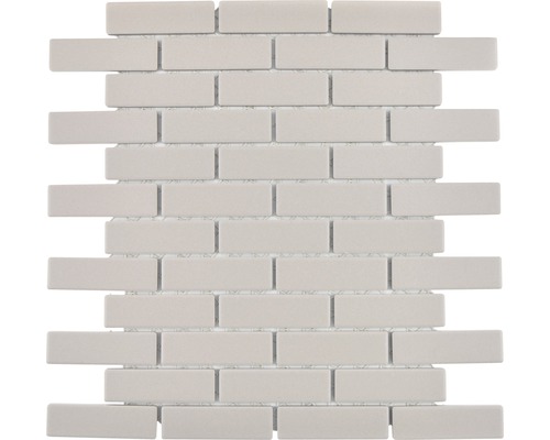 Mozaïektegel keramisch CU BR 304 brick uni lichtgrijs 29,5x29 cm antislip