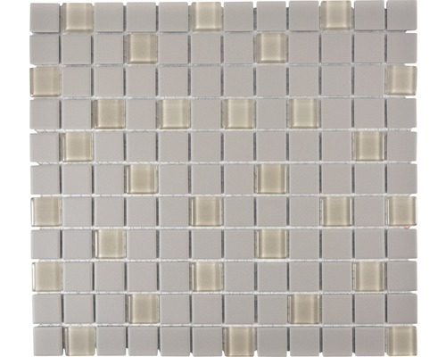Mozaïektegel keramisch CU G100 grijs mix 32,7x30,2 cm antislip