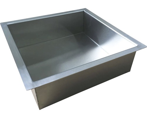 Rechthoekige plantenbak van roestvrij staal