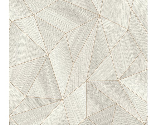A.S. CRÉATION Vliesbehang
36133-2 Elements II geometrisch beige Behang met geometrisch houten patroon