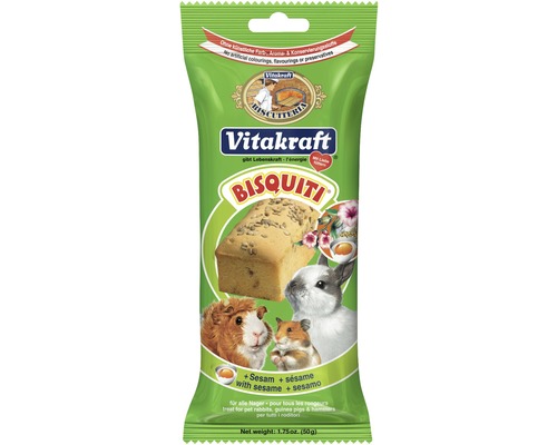 VITAKRAFT Knaagdierensnack sesambiscuit, 4 stuks, 50 gr